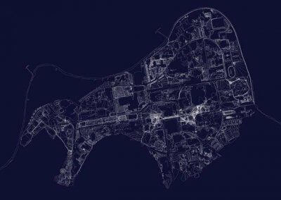 Walking with satellites, Jeremy Wood, 2016